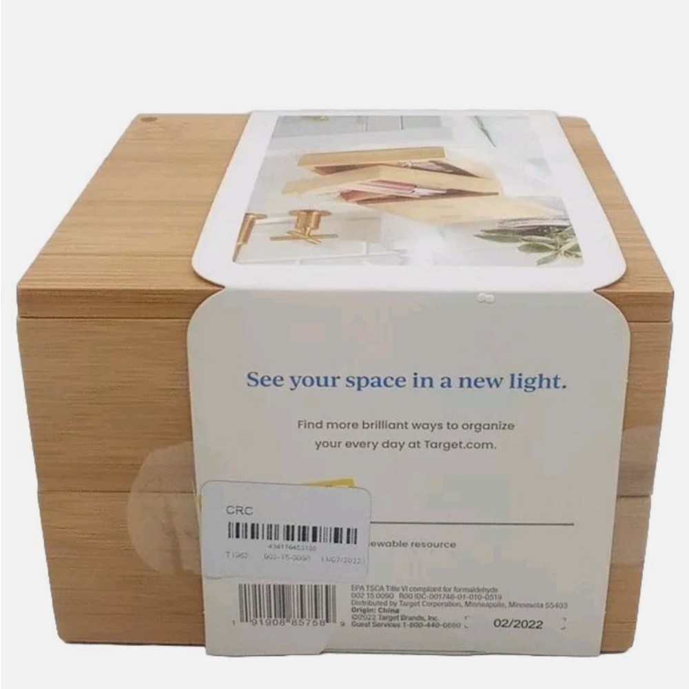NWT New Brightroom Bamboo Vanity Organizer Swivel - Picture 4 of 5